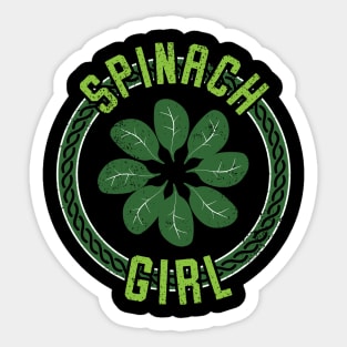 Spinach Girl Ring Of Leaves I Sticker